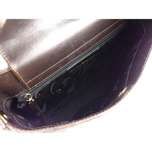 Salvatore Ferragamo leather Shoulder Bag brown pony - Picture 6 of 6